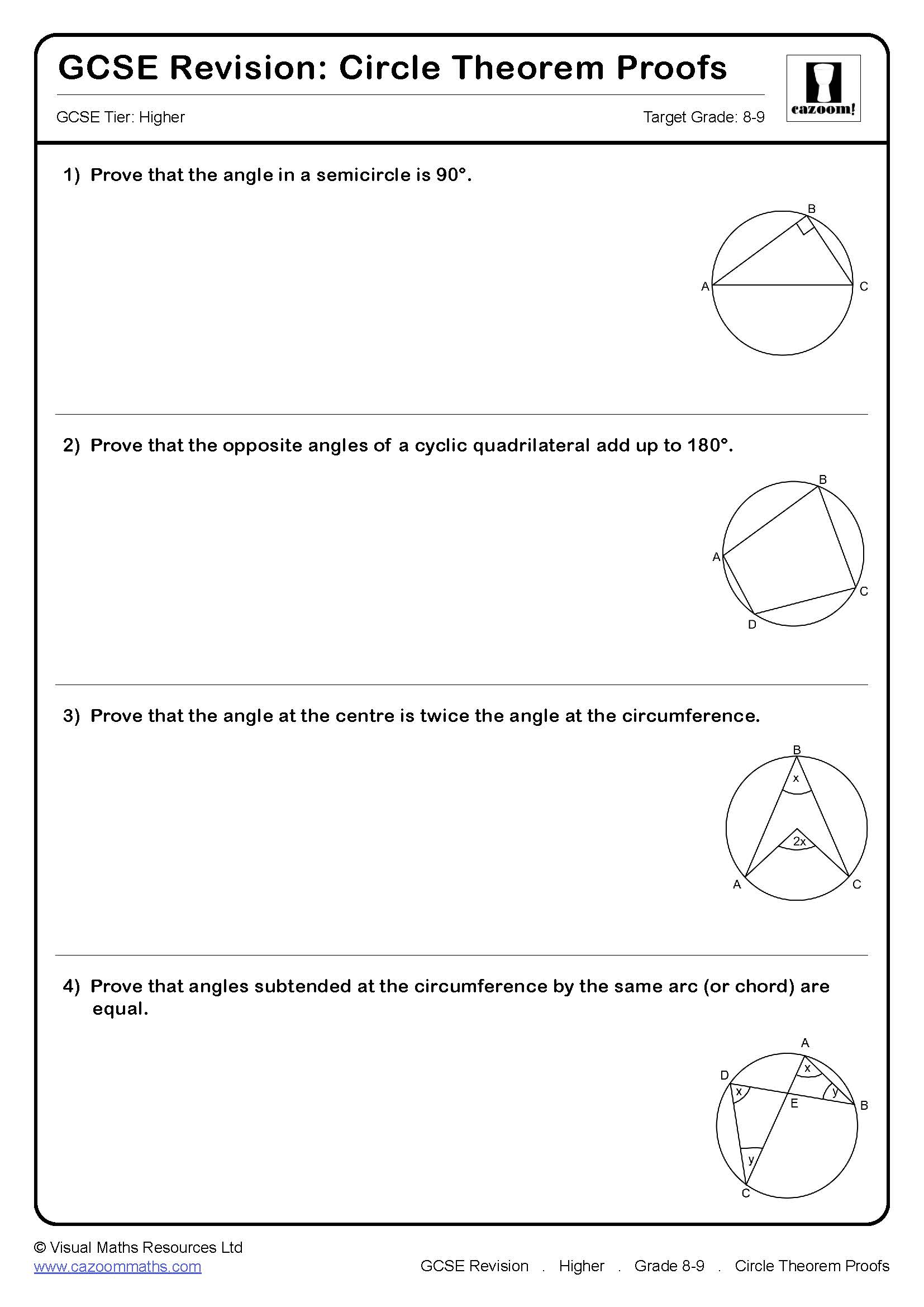 GEOMETRY REVISION WORKSHEETS preview